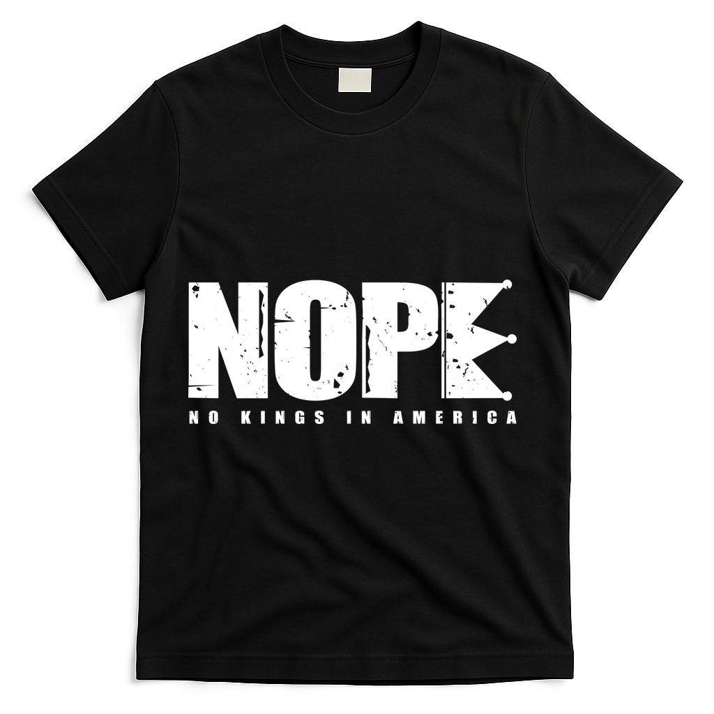 Nope No Kings In America T-Shirt - Black