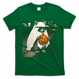National Parks After Dark Halloween Raccoon T-Shirt - Irish Green