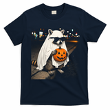 National Parks After Dark Halloween Raccoon T-Shirt - Navy Blue