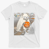 National Parks After Dark Halloween Raccoon T-Shirt - White