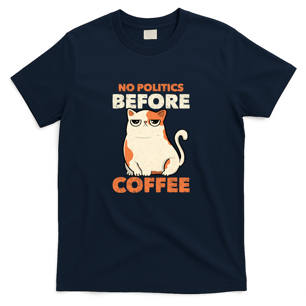 No Politics Before Coffee by Tobe Fonseca - Navy