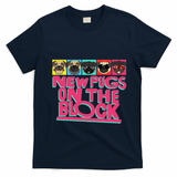 New Pugs On The Block Funny Pug Owner Pop Culture Gift T-Shirt - Navy Blue