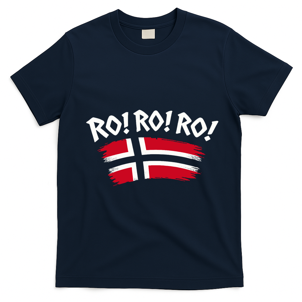 Norwegian Pride RO! RO! RO! Norway T-Shirt - Navy Blue