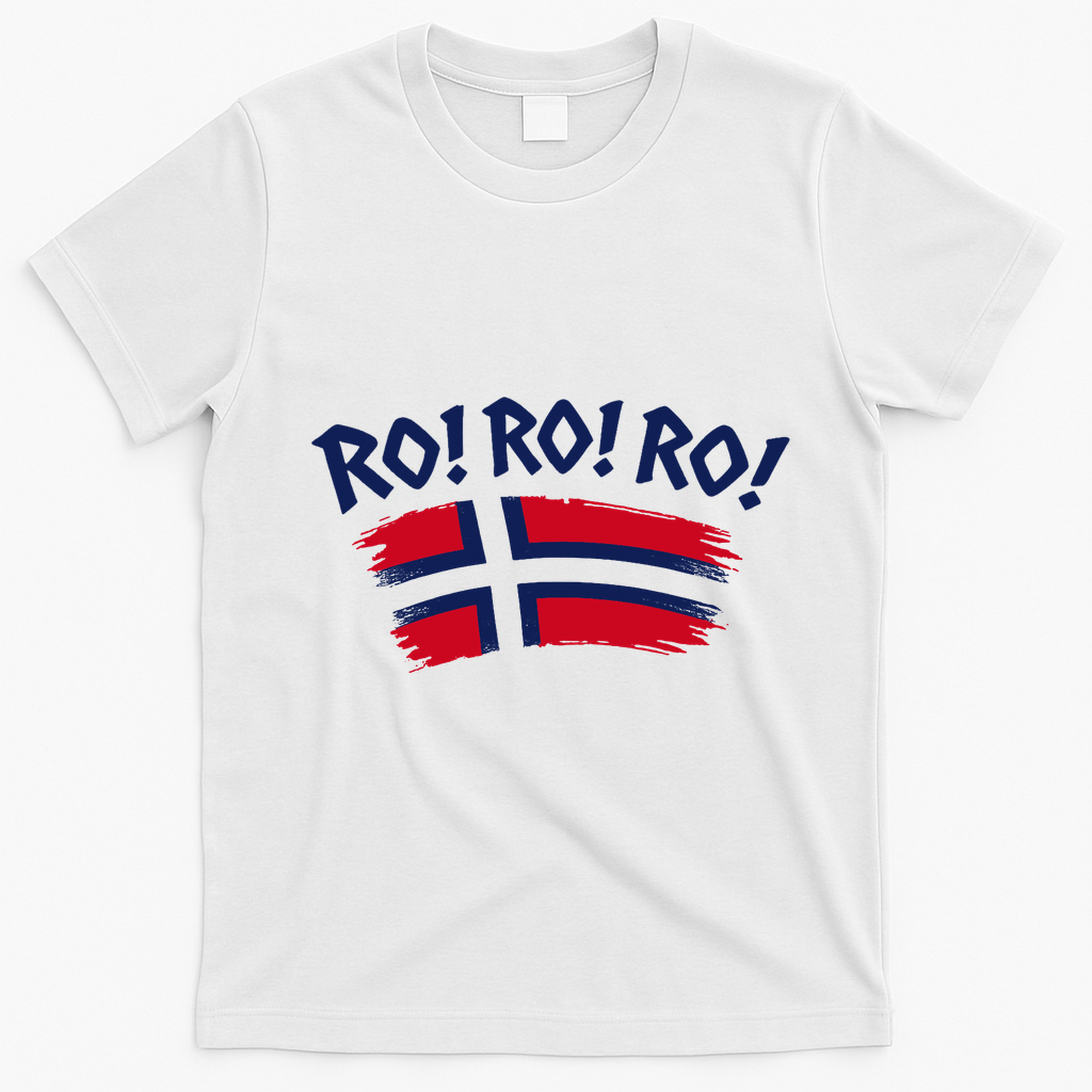 Norwegian Pride RO! RO! RO! Norway T-Shirt - White