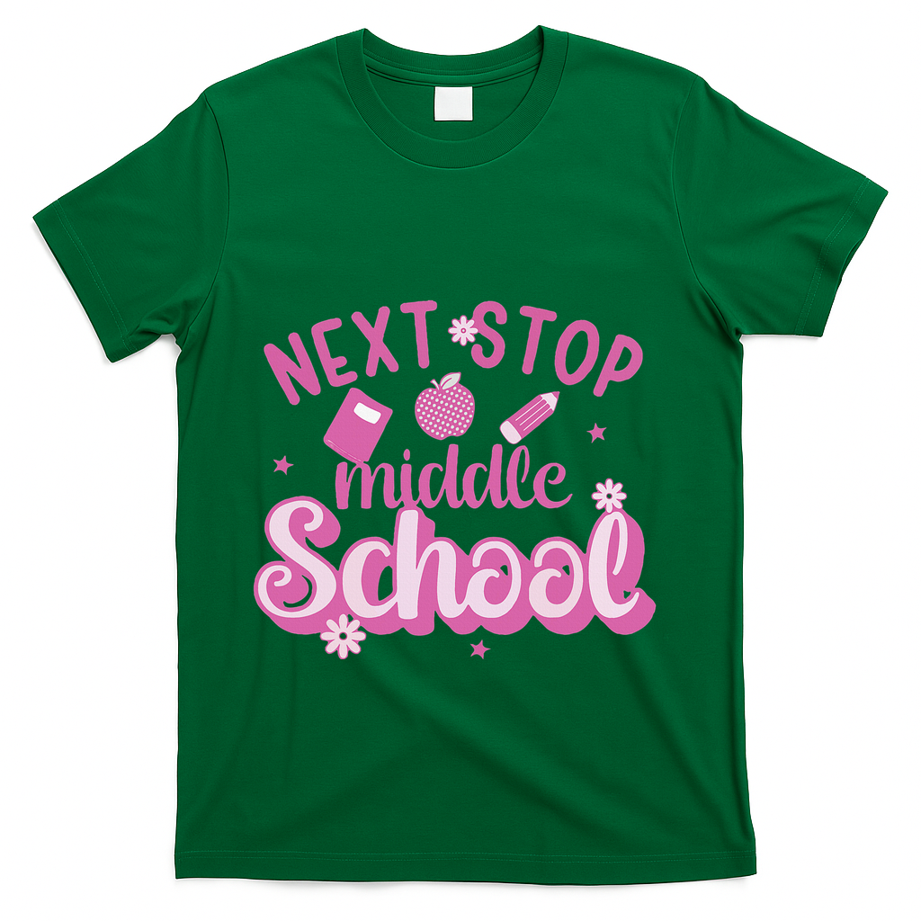 Next Stop Middle School Graduation T-Shirt - Green