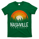 Nashville Tennessee Tn Gift Retro Style Vintage 80s Gift Great Gift T-Shirt - Green