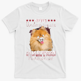 Never Underestimate An Old Woman With Pomeranian T-Shirt - White