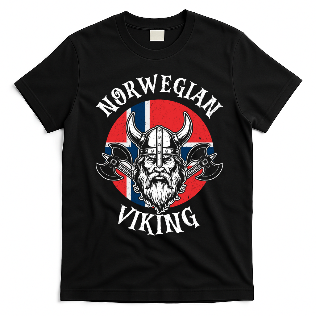 Norwegian Viking History Lovers And Adventurers T-Shirt - Black