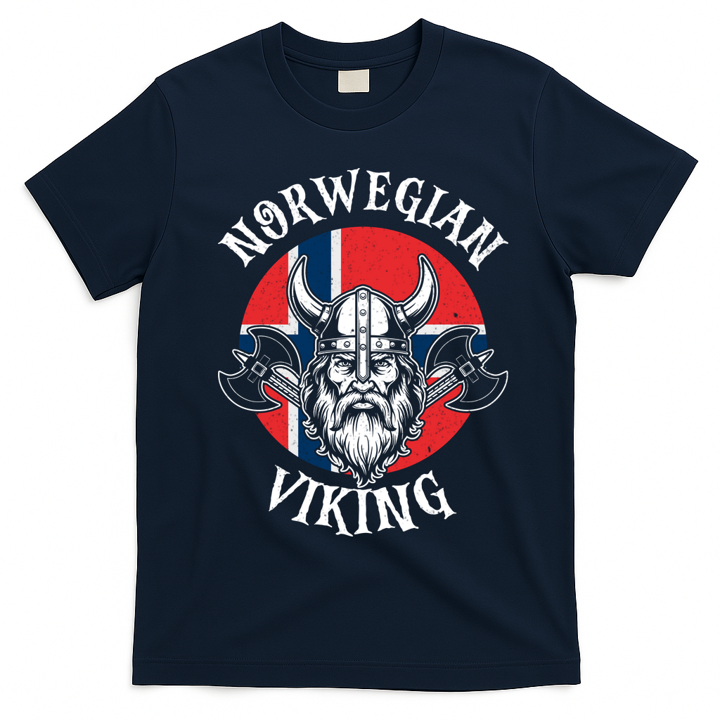 Norwegian Viking History Lovers And Adventurers T-Shirt - Navy Blue