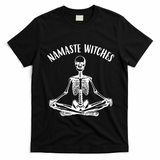 Namaste Witches Skeleton Halloween Yoga T-Shirt - Black