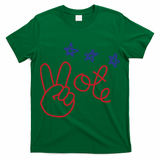 Nicolle Wallace Wearing Peace Vote T-Shirt