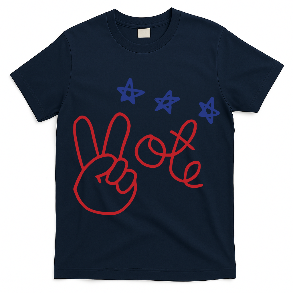 Nicolle Wallace Wearing Peace Vote T-Shirt