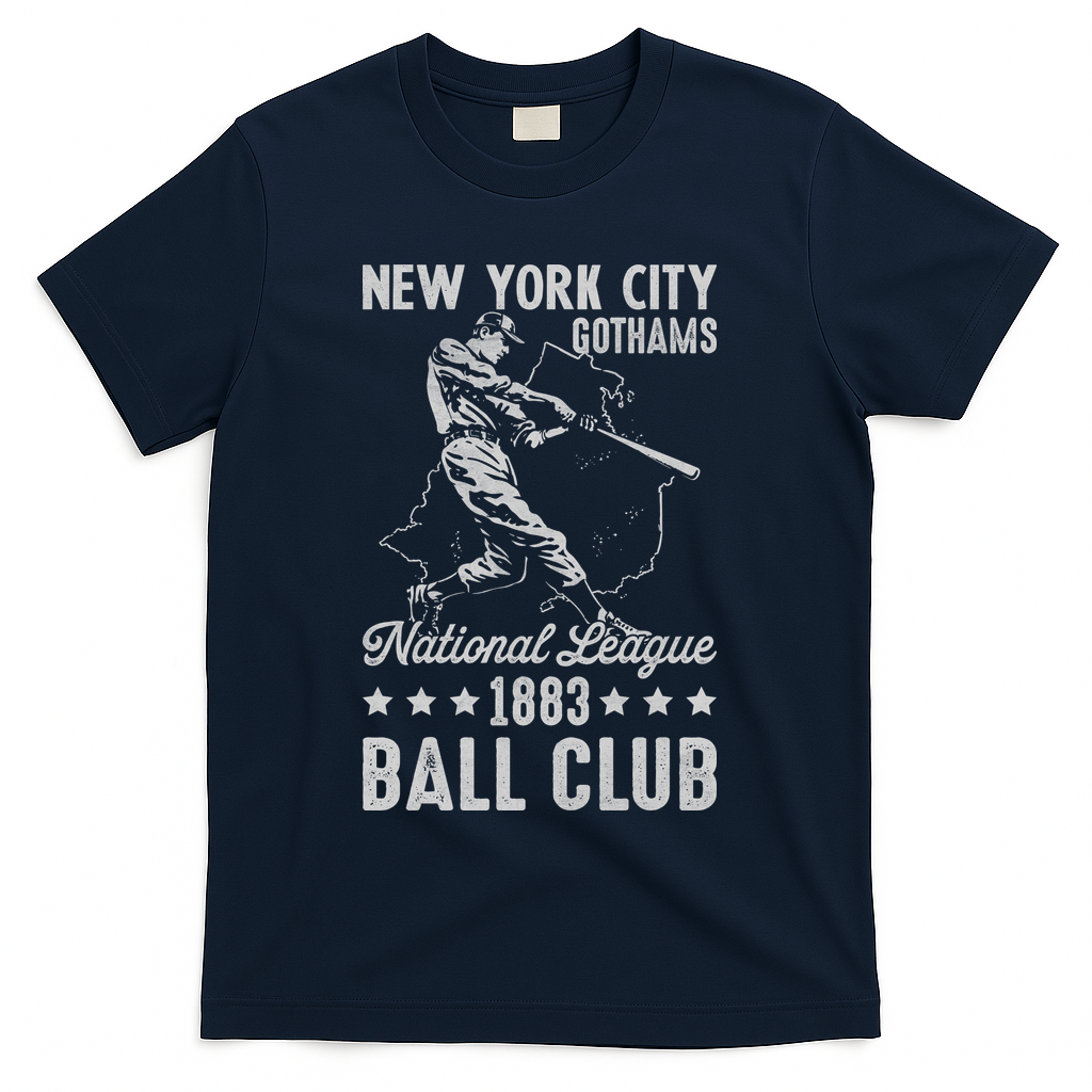 New York City Gothams Vintage Baseball Team T-Shirt - Navy