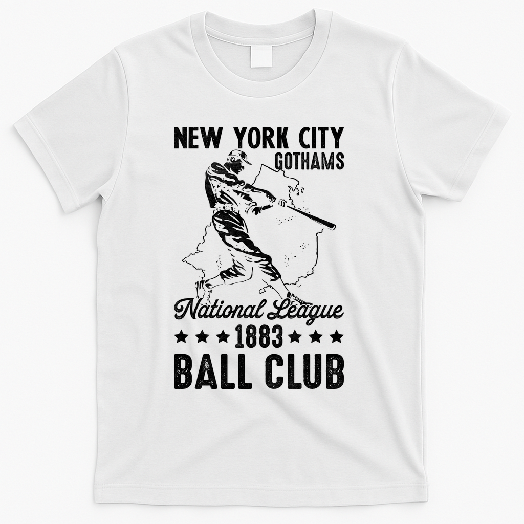 New York City Gothams Vintage Baseball Team T-Shirt - White