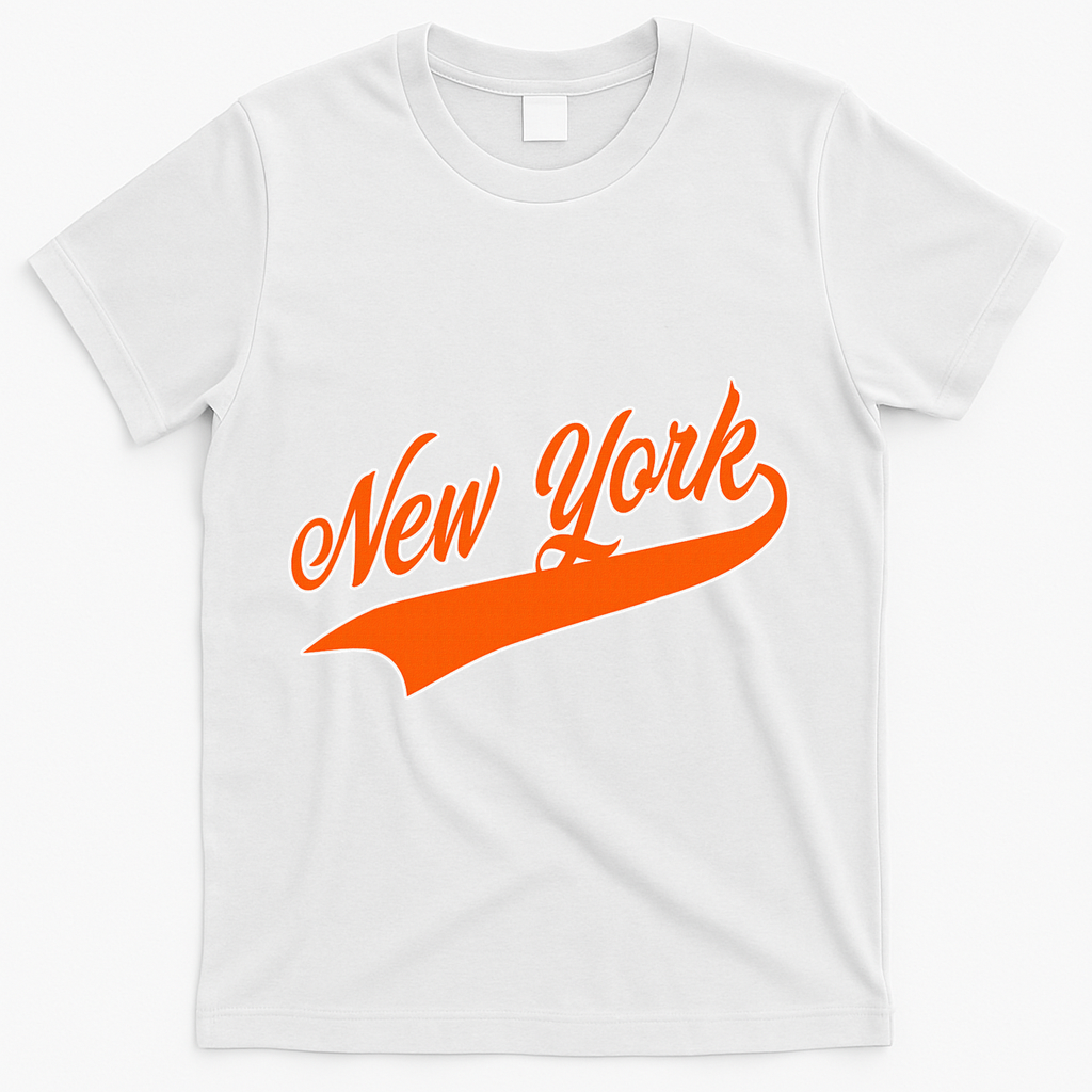 New York Vintage Team Varsity Fan Basketball T-Shirt - White