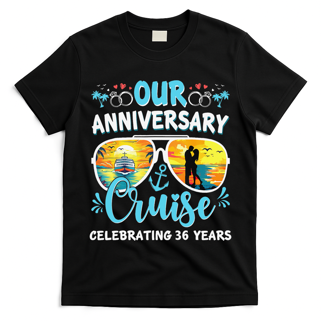 Our Anniversary Cruise Celebrating 36 Year Couples Trip T-Shirt