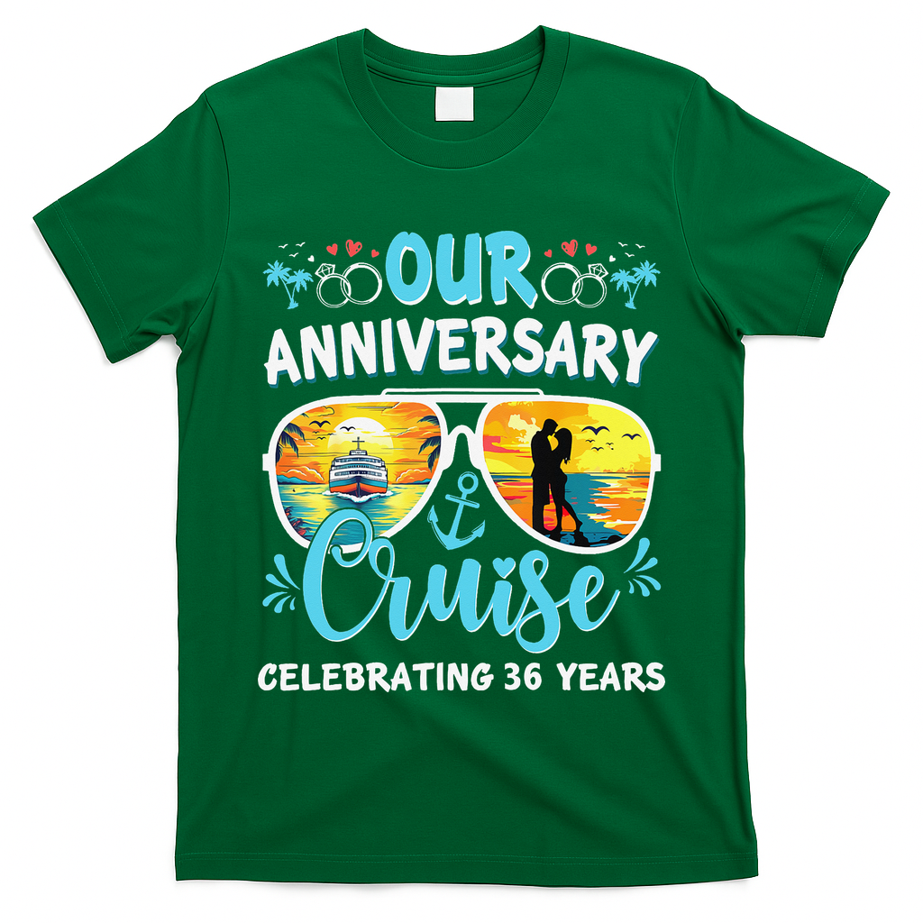 Our Anniversary Cruise Celebrating 36 Year Couples Trip T-Shirt