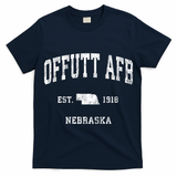 Offutt Afb Nebraska Ne Vintage Established Athletic Sports Design T-Shirt