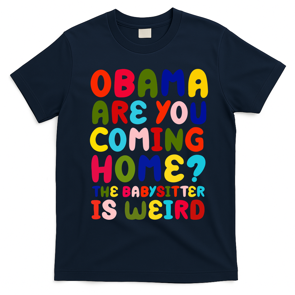 Obama Are You Coming Home T-Shirt - Navy Blue