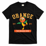 Orange Bird Beach Summer Vacation Flower And Garden T-Shirt - Black