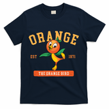 Orange Bird Beach Summer Vacation Flower And Garden T-Shirt - Navy