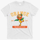 Orange Bird Beach Summer Vacation Flower And Garden T-Shirt - White