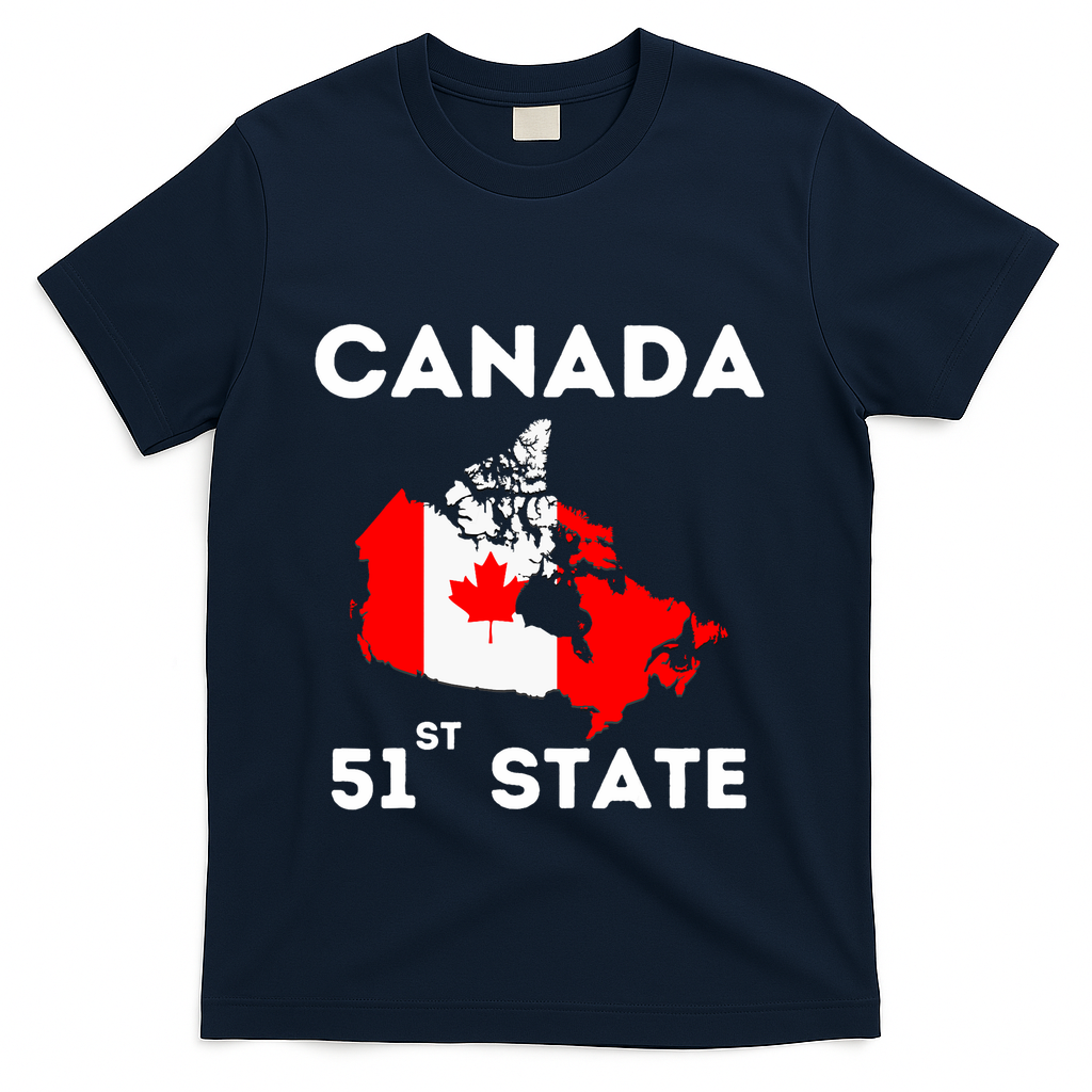 O Canada 51st State Funny Trump Canada Meme T-Shirt - Navy