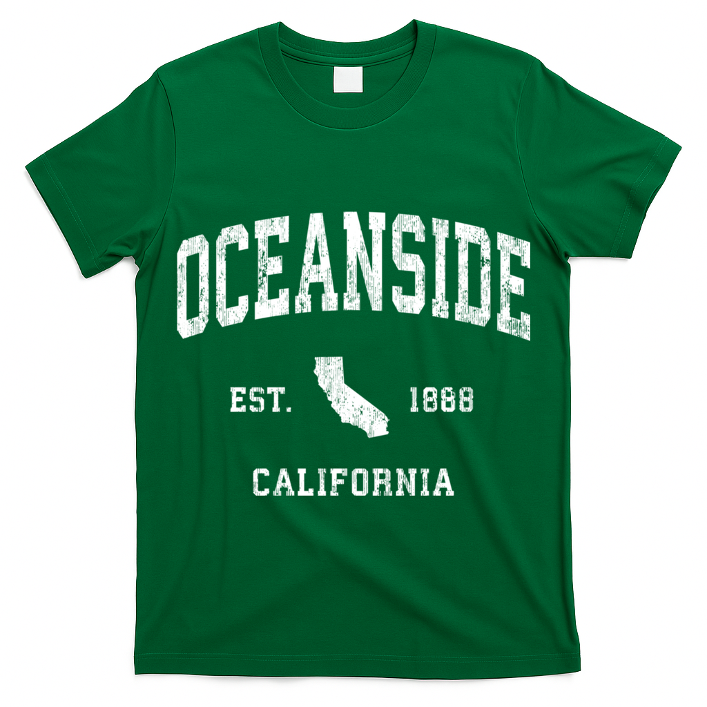 Oceanside California Ca Vintage Athletic T-Shirt