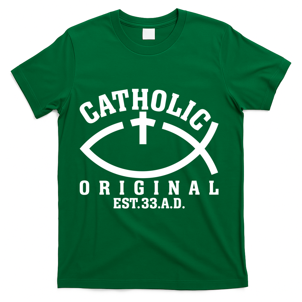 Original Catholic Church God Jesus Christ T-Shirt - Green