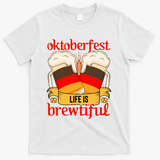 Oktoberfest Celebration Graphic T-Shirt - White