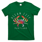Ocean City Maryland Crab Tie Dye Summer Vacation T-Shirt - Green