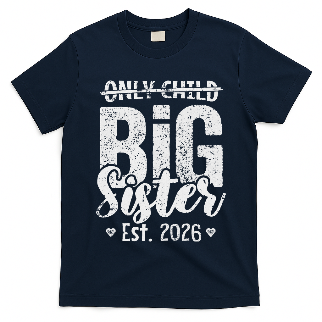 Only Child No More Big Sister EST 2026 T-Shirt