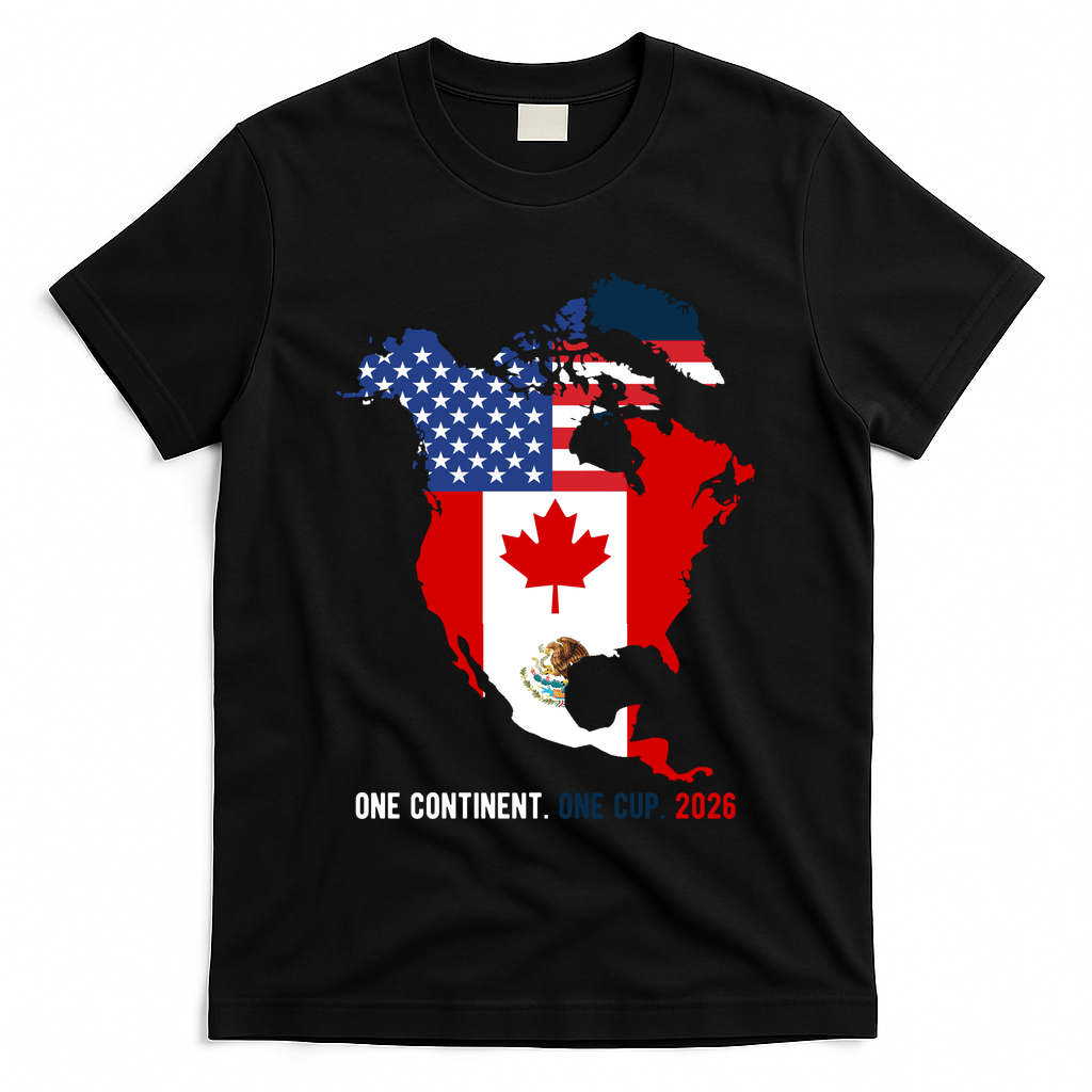 One Continent One Cup 2026 Soccer USA Canada Mexico T-Shirt