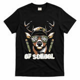 Oh Deer 100 Days Of School Are Here Deer Hunting 100th Day T-Shirt - Black