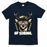 Oh Deer 100 Days Of School Are Here Deer Hunting 100th Day T-Shirt - Navy