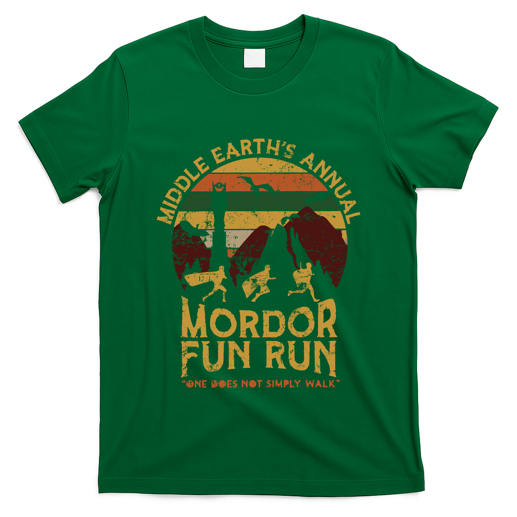 One Does Not Simply Walk Vintage Middle EarthS Annual Mordor Fun Run T-Shirt