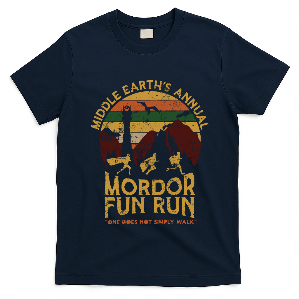 One Does Not Simply Walk Vintage Middle EarthS Annual Mordor Fun Run T-Shirt