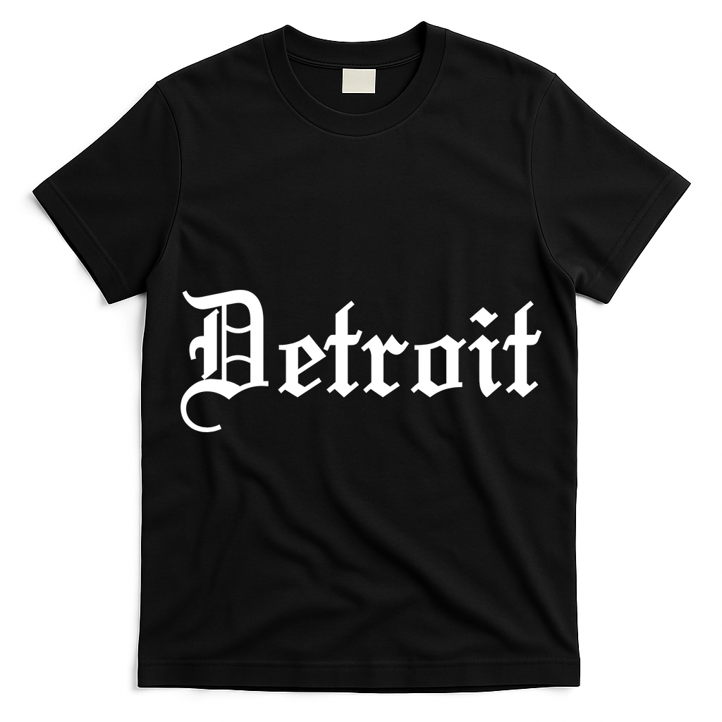 Old English Detroit D Michigan Logo T-Shirt