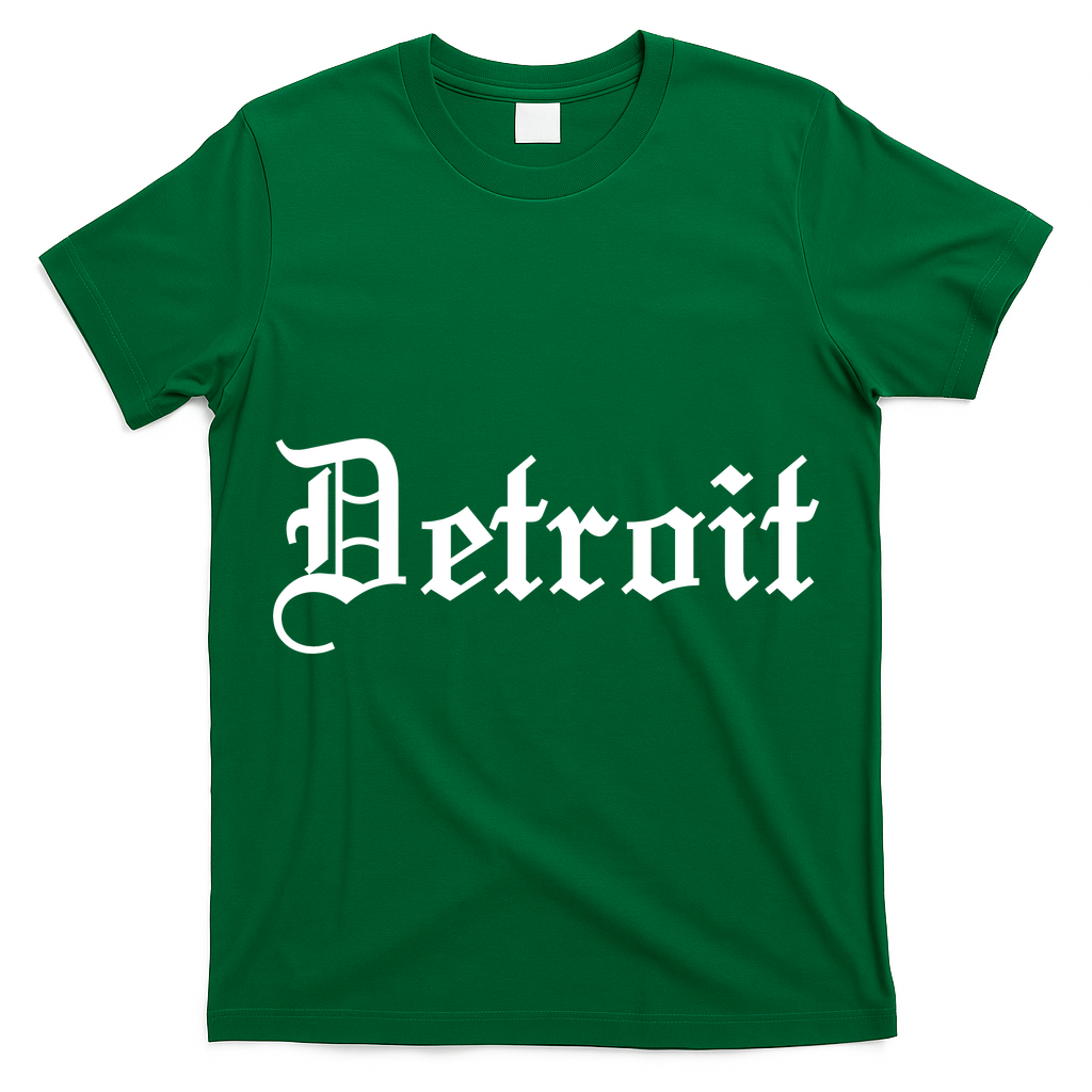 Old English Detroit D Michigan Logo T-Shirt