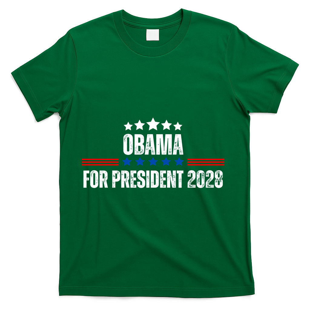 Obama For President 2028 T-Shirt - Green