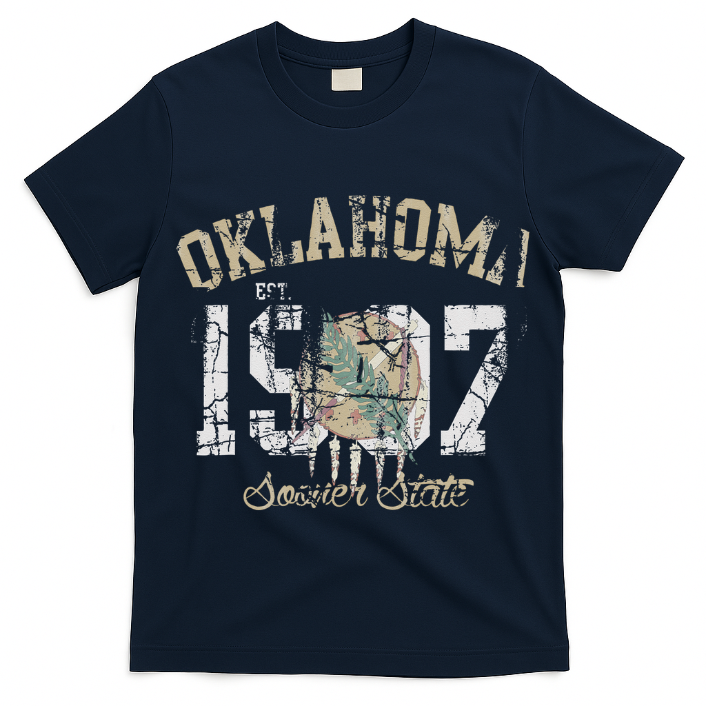 Oklahoma Flag Vintage Fade Men Women T-Shirt