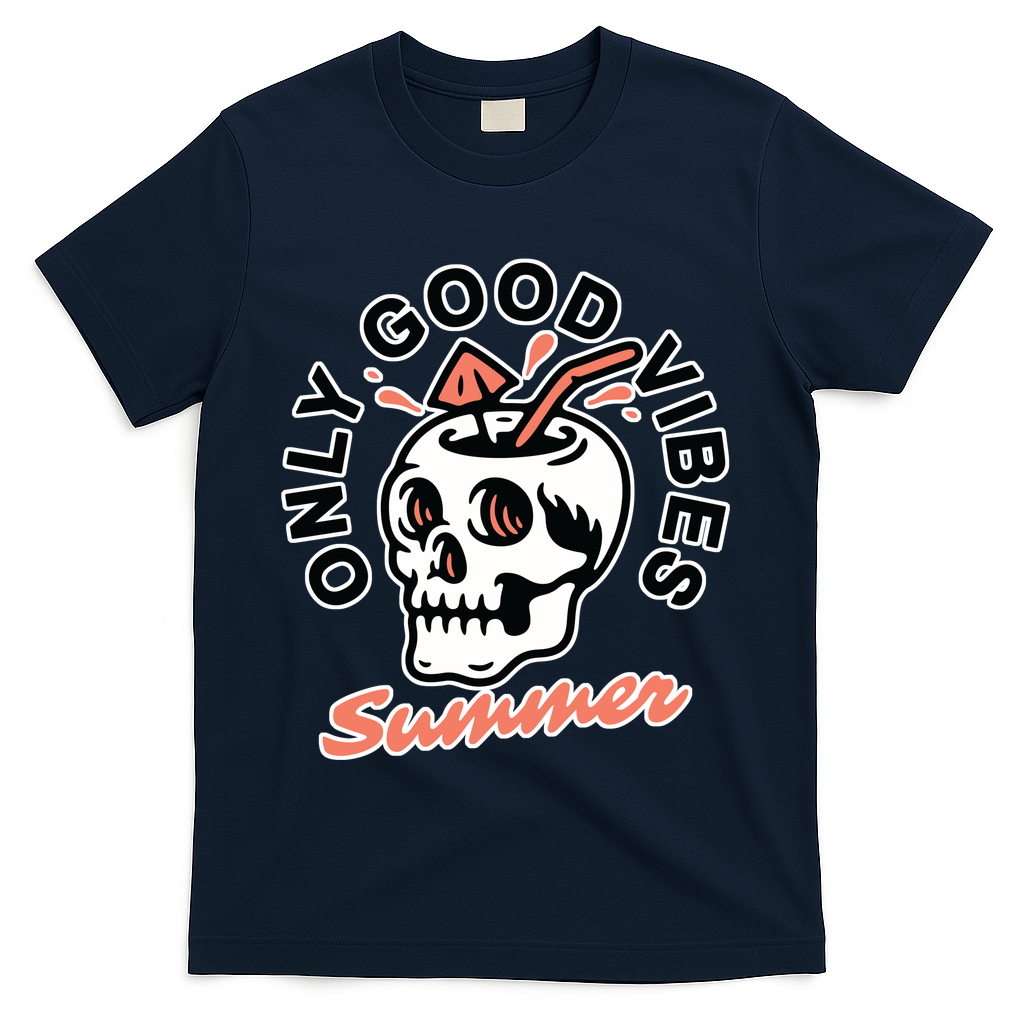 Only Good Vibes Summer T-Shirt - Navy
