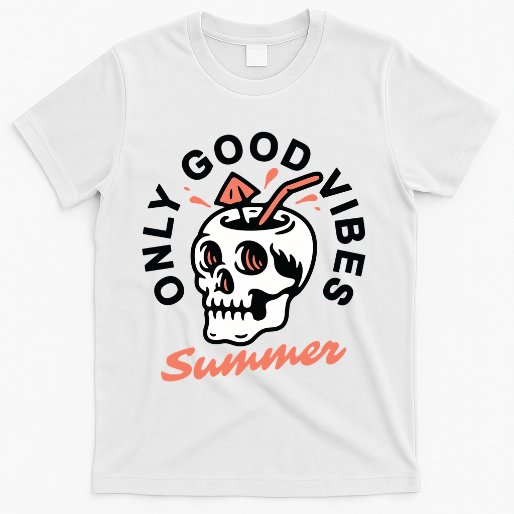 Only Good Vibes Summer T-Shirt - White