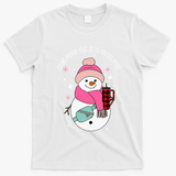 Out Here Looking Like A Snack Cute Boo Jee Xmas Snowman T-Shirt - White