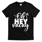 Oh Hey Vacay Palm Tree Summer T-Shirt - Black