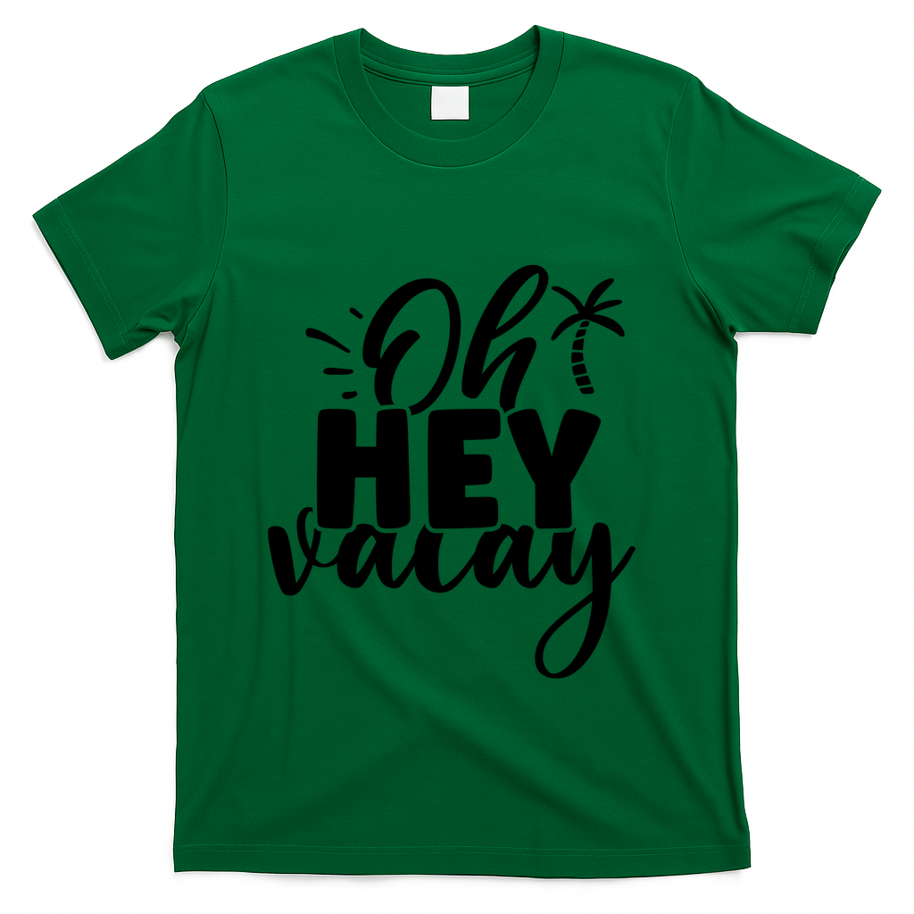 Oh Hey Vacay Palm Tree Summer T-Shirt - Green