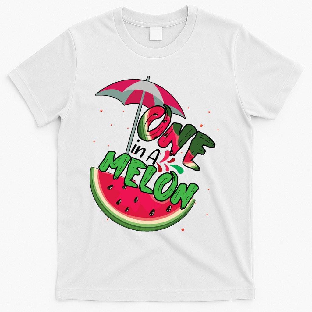 One In A Melon Adorable Cute Fun Summer Watermelon Gift Tee T-Shirt - White