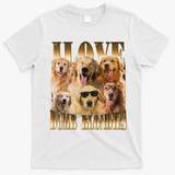 Outfit I Love Dumb Blondes Funny Meme Dog Lover T-Shirt - White