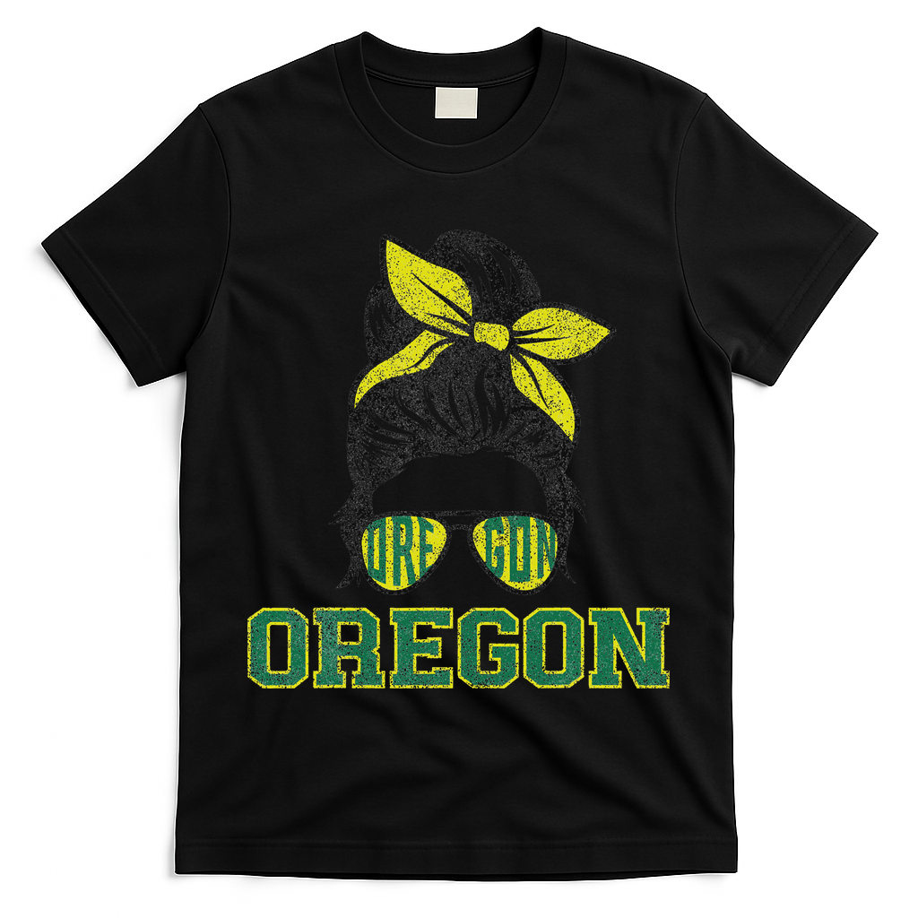 Oregon Lovers Messy Bun Oregon Souvenir Women T-Shirt