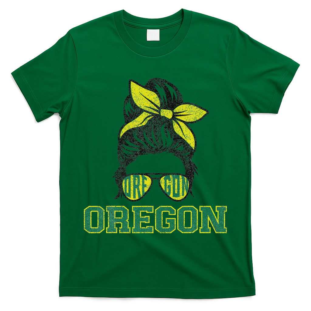 Oregon Lovers Messy Bun Oregon Souvenir Women T-Shirt
